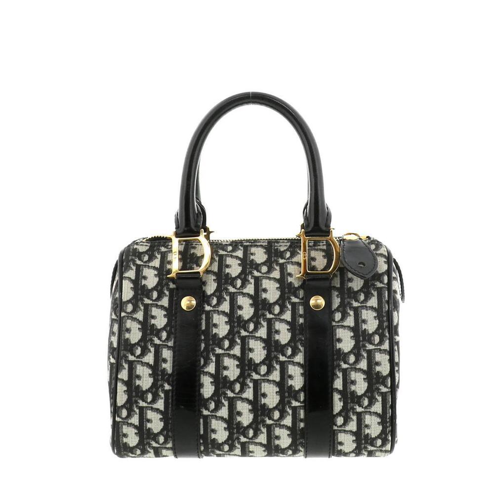 Christian Dior Trotter Boston Bag Navy Blue